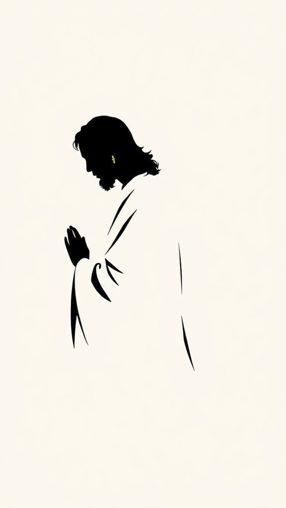 minimalist silhouette of jesus