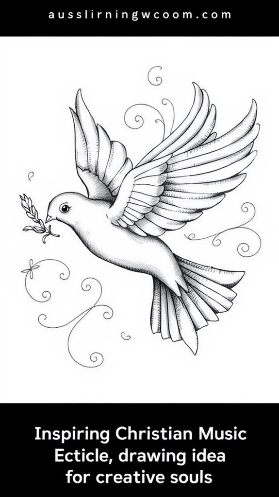 monochrome dove illustration art