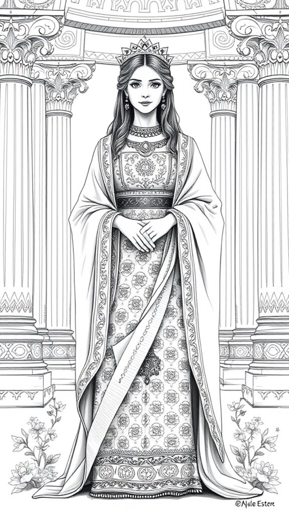 monochrome esther illustration art