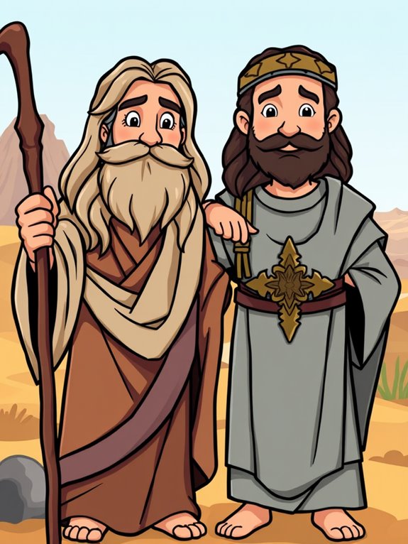 moses and aaron illustration