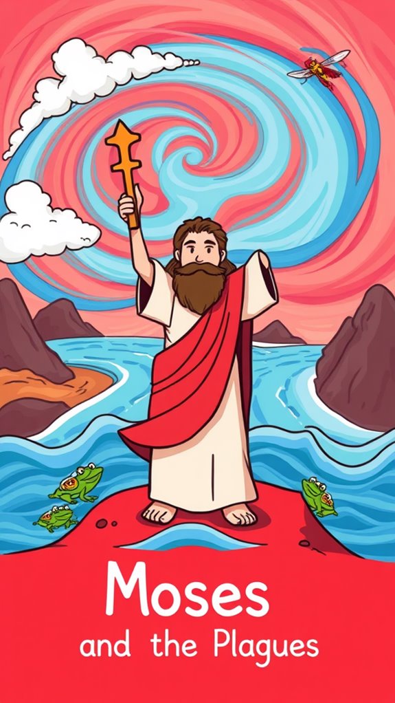 moses and plagues illustration