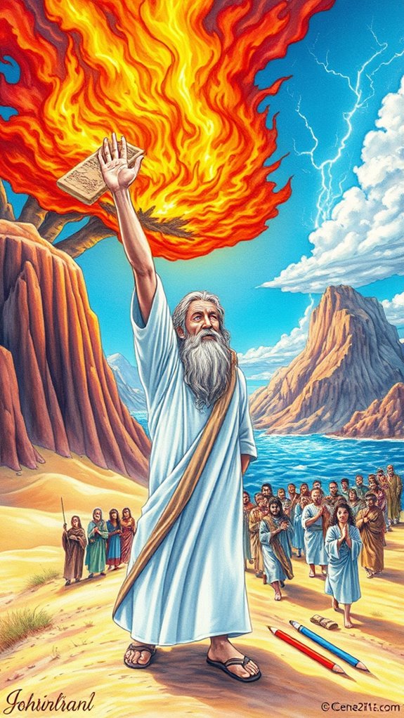 moses colorful journey depicted