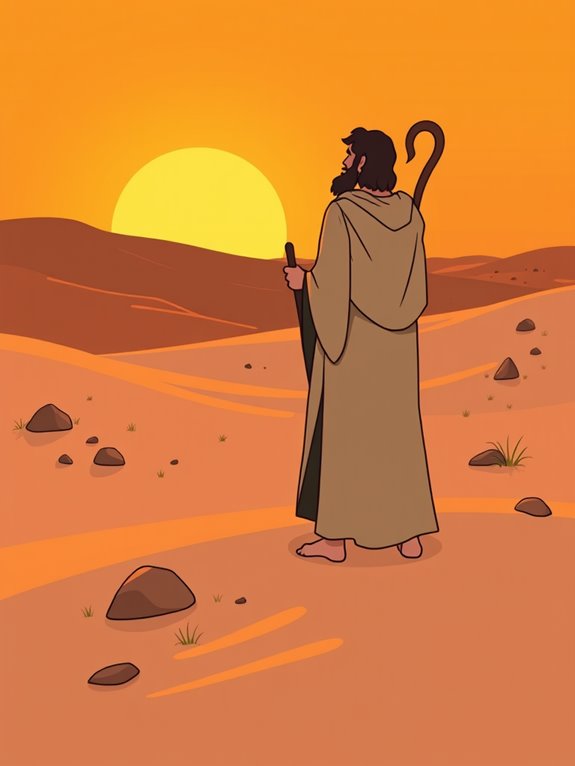 moses desert scene clipart