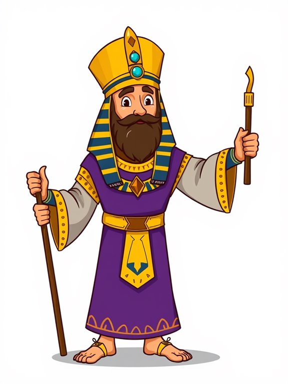 moses dressed in egyptian attire