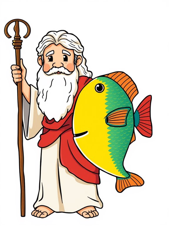 moses fish clipart illustration