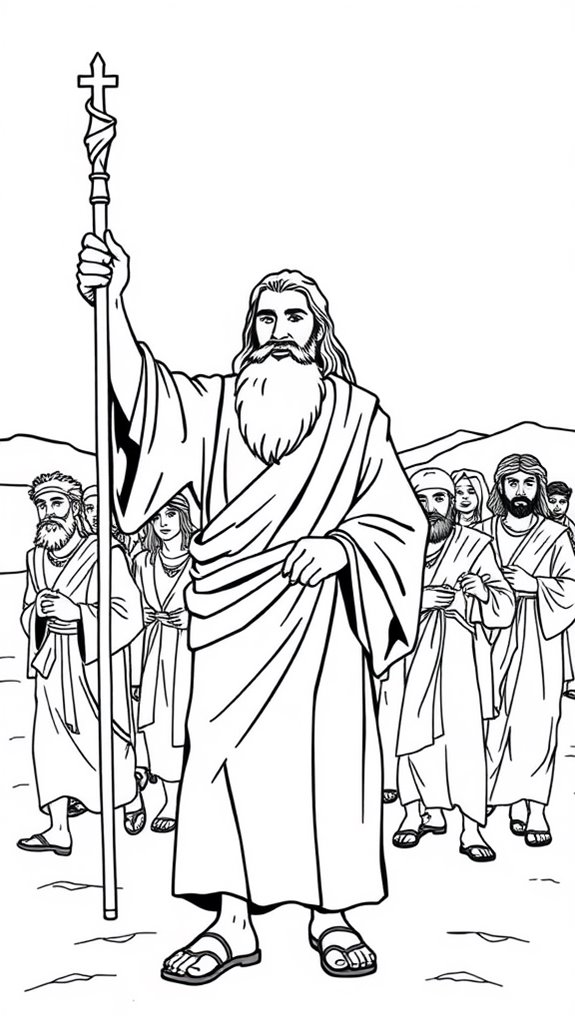 moses guiding israelites escape