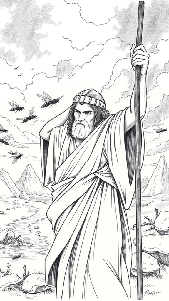 moses holding a staff