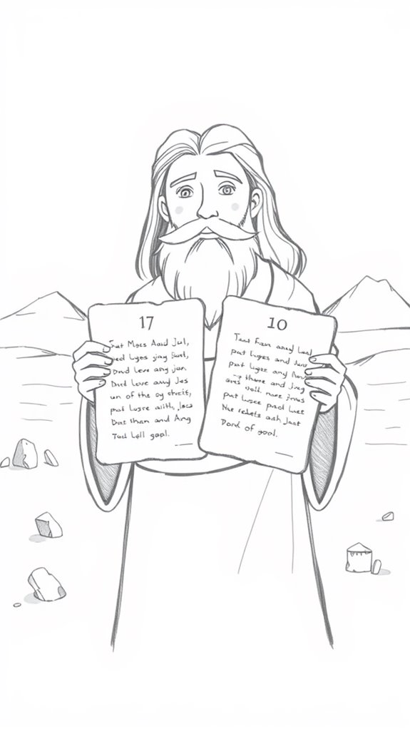 moses holding ten commandments