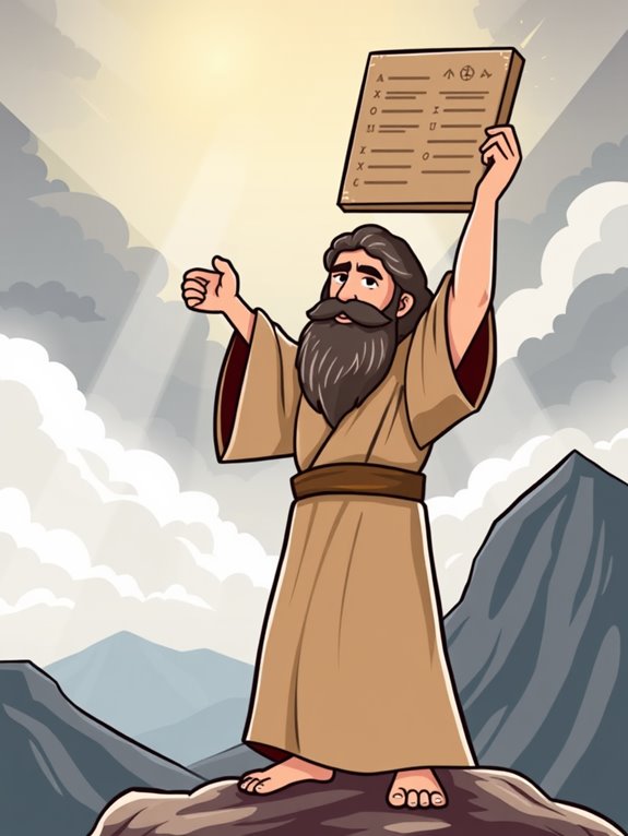 moses holding ten commandments