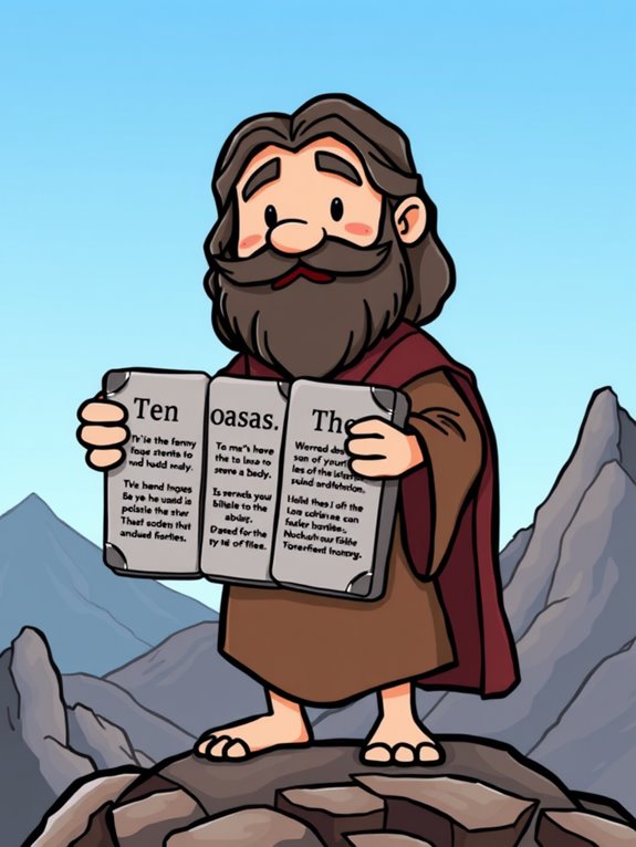 moses holding ten commandments