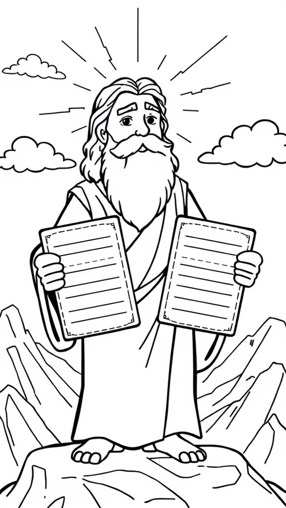 moses holding ten commandments