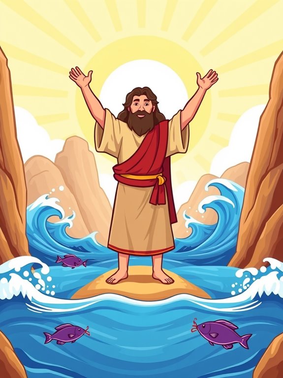 moses parting red sea