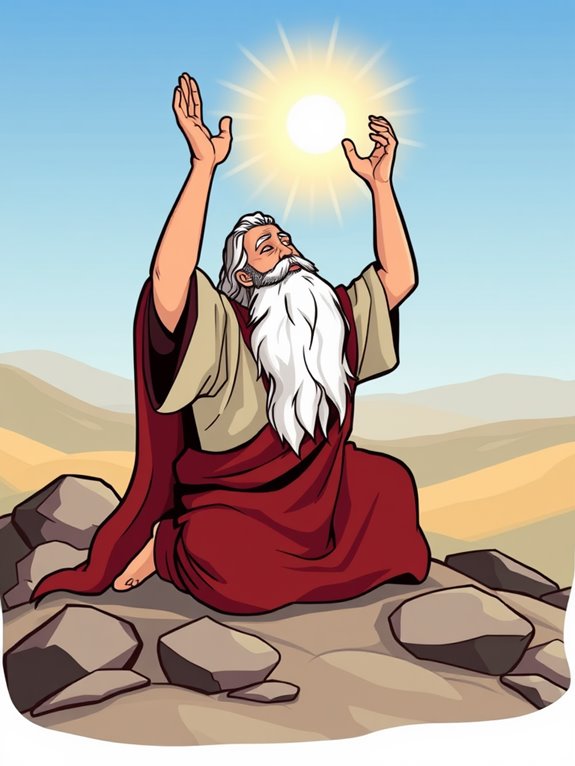 moses praying clipart image