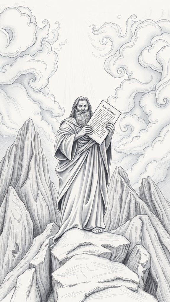 moses receiving the commandments