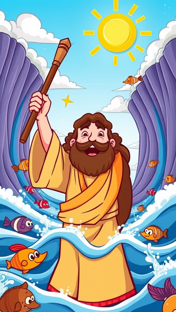 moses splits red sea