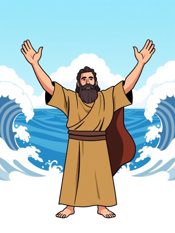 moses splitting the sea