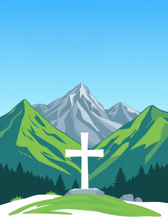 mountain cross clipart image