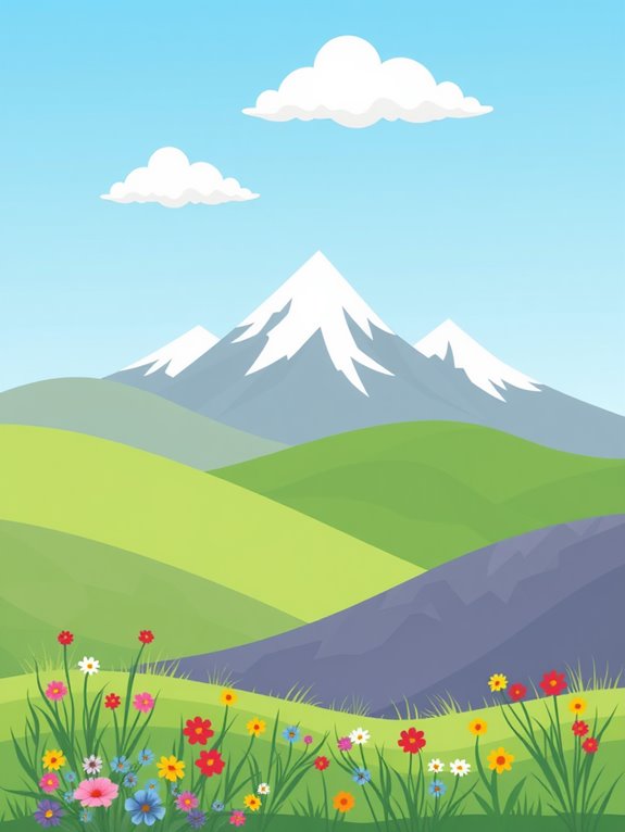 mountain landscape clipart image