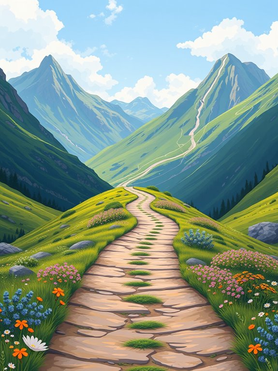 mountain pathway clipart image