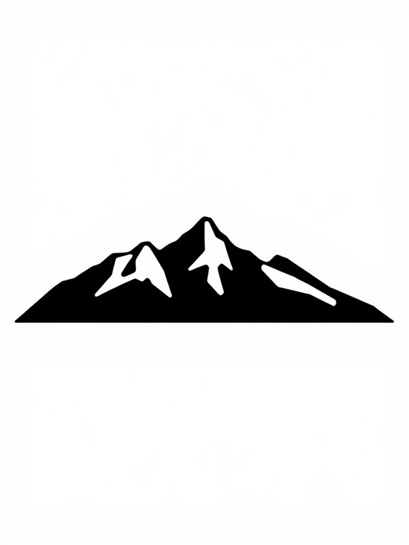 mountain silhouette clipart image