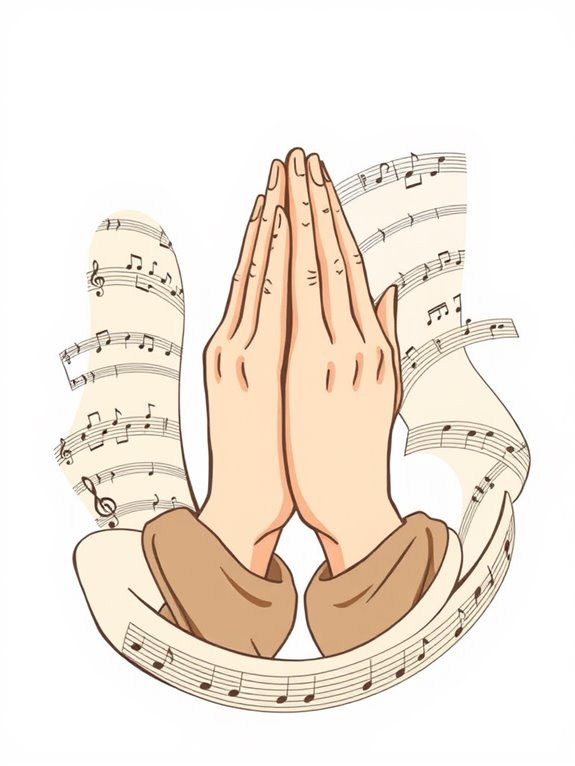 musical prayer clipart image