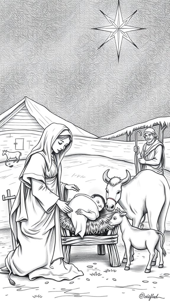 nativity scene artistic representation