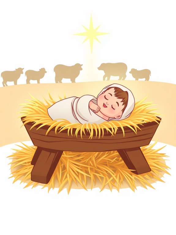 nativity scene with baby