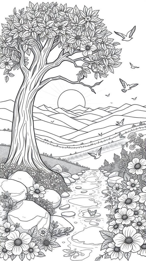 nature inspired coloring activity