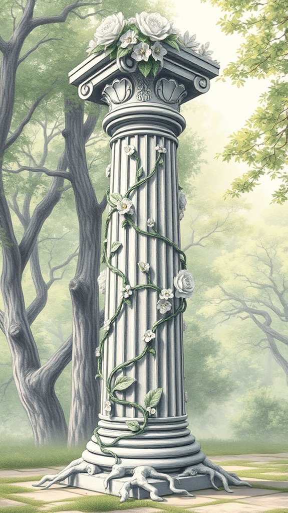 nature inspired temple pillar design