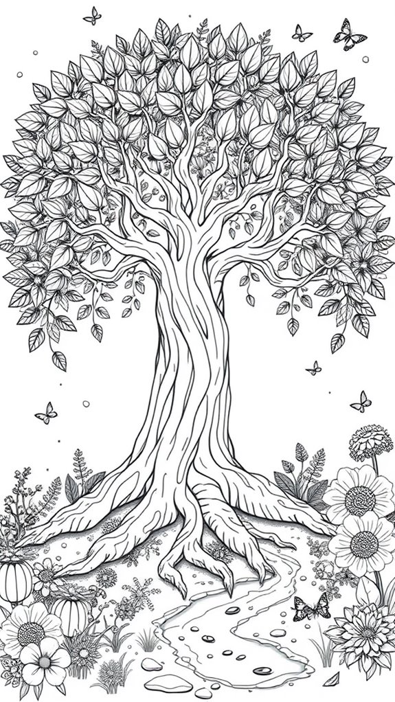 nature themed coloring page