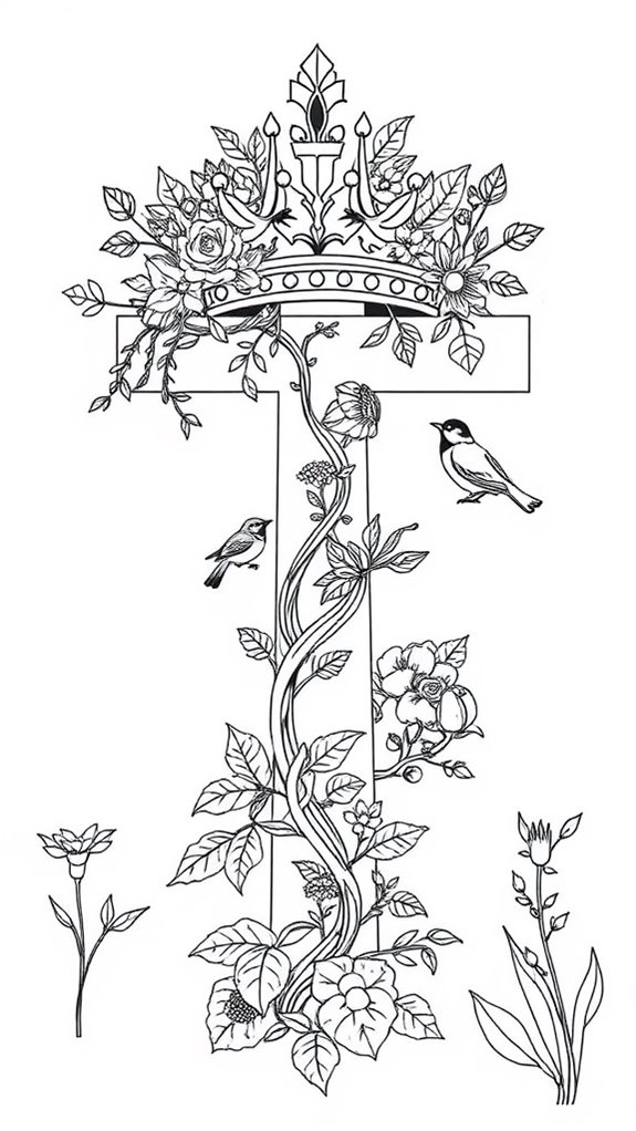 nature themed coloring page