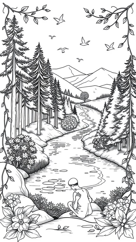 nature themed prayer coloring page