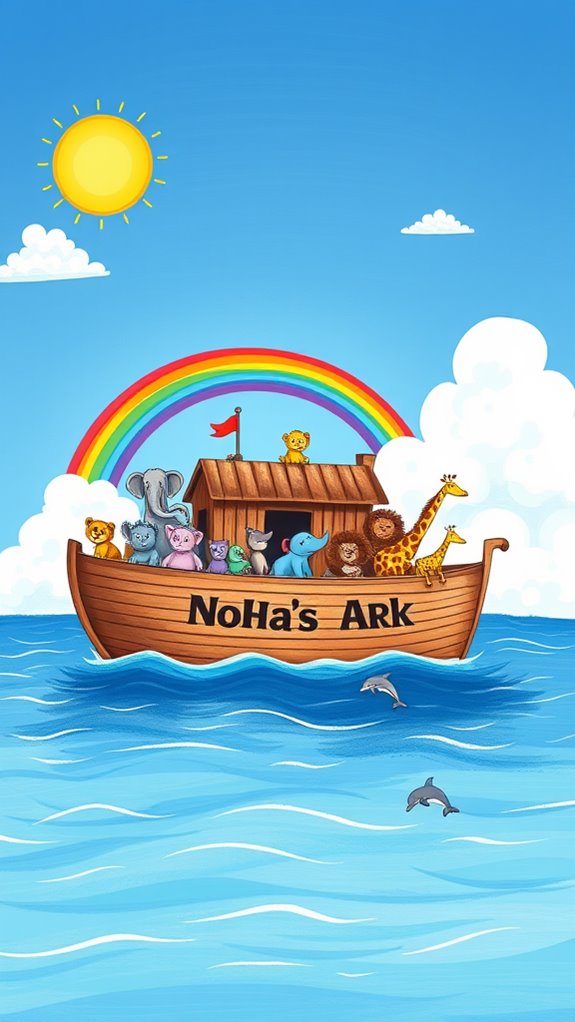 noah s ark animal illustration