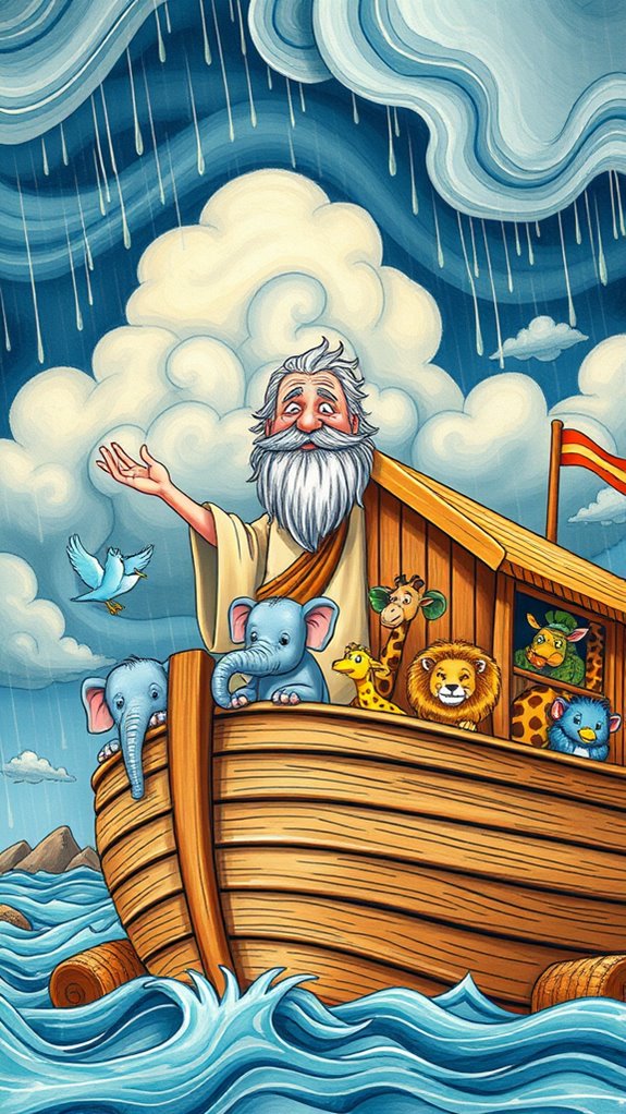 noah s ark animal illustration