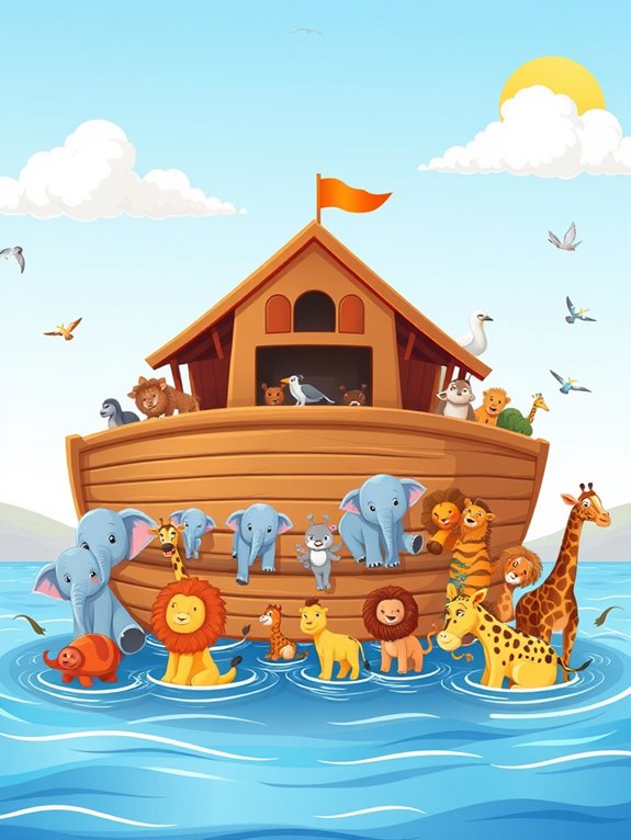 noah s ark animal illustration