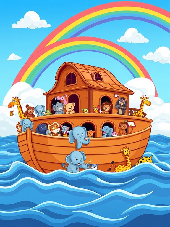 noah s ark animated illustration