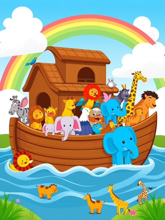 noah s ark boat illustration