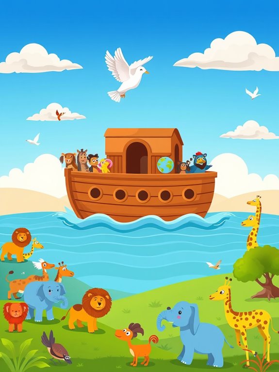 noah s ark dove illustration