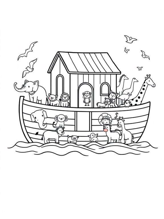 noah s ark line art