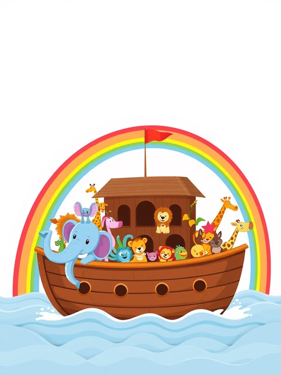 noah s ark rainbow clipart