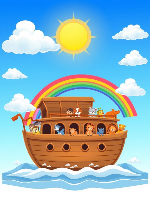 noah s ark rainbow clipart