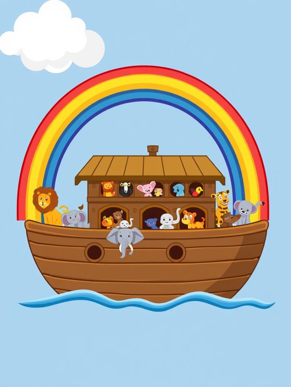 noah s ark rainbow clipart