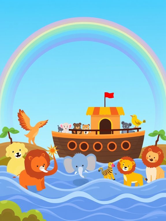 noah s ark rainbow clipart