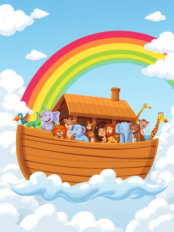 noah s ark rainbow clipart