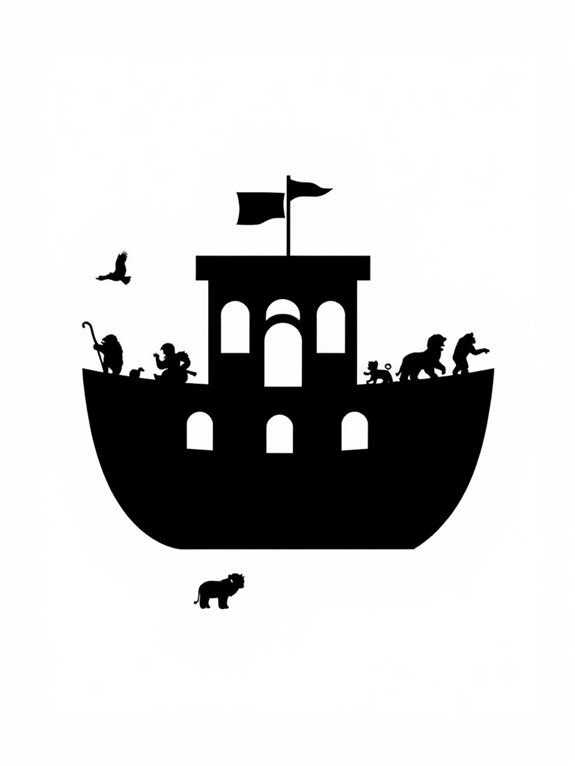 noah s ark silhouette artwork