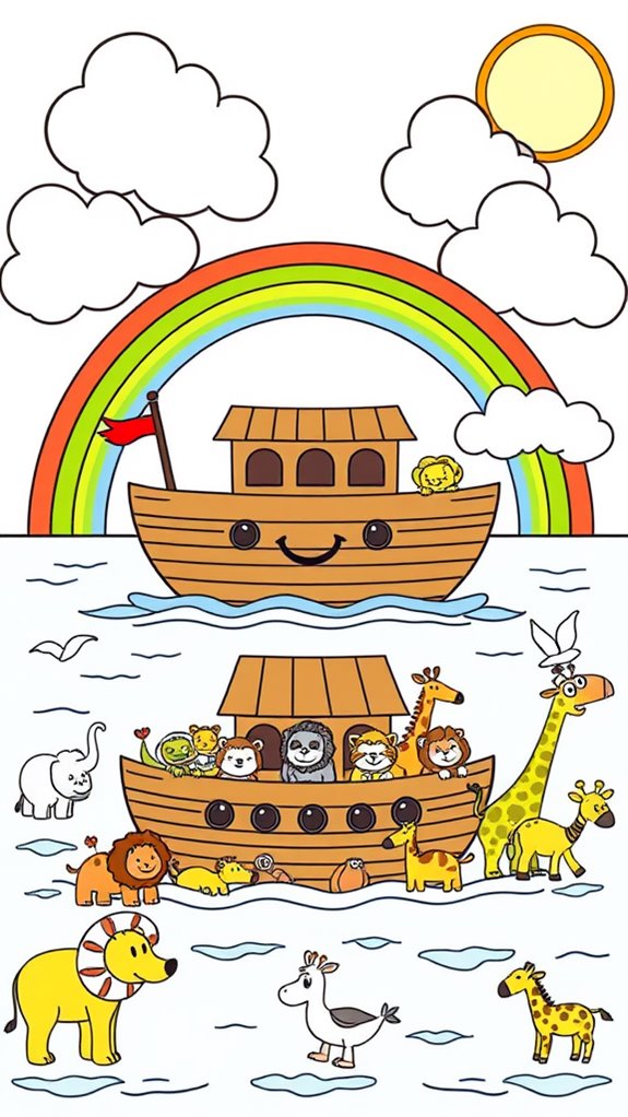 noah s ark simple illustration