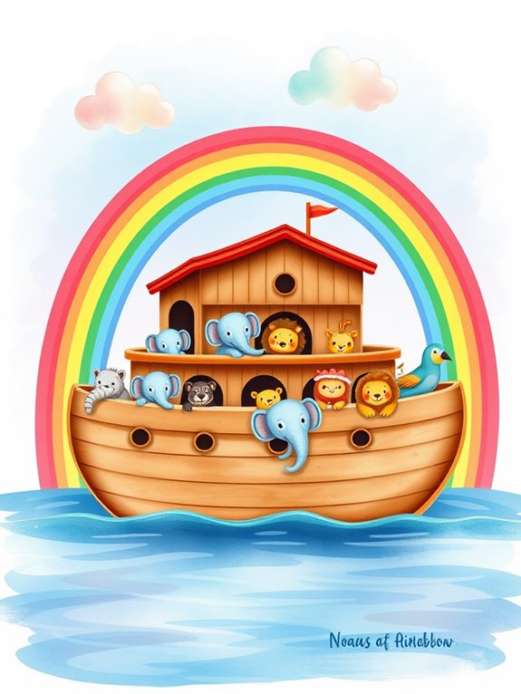 noah s ark watercolor clipart