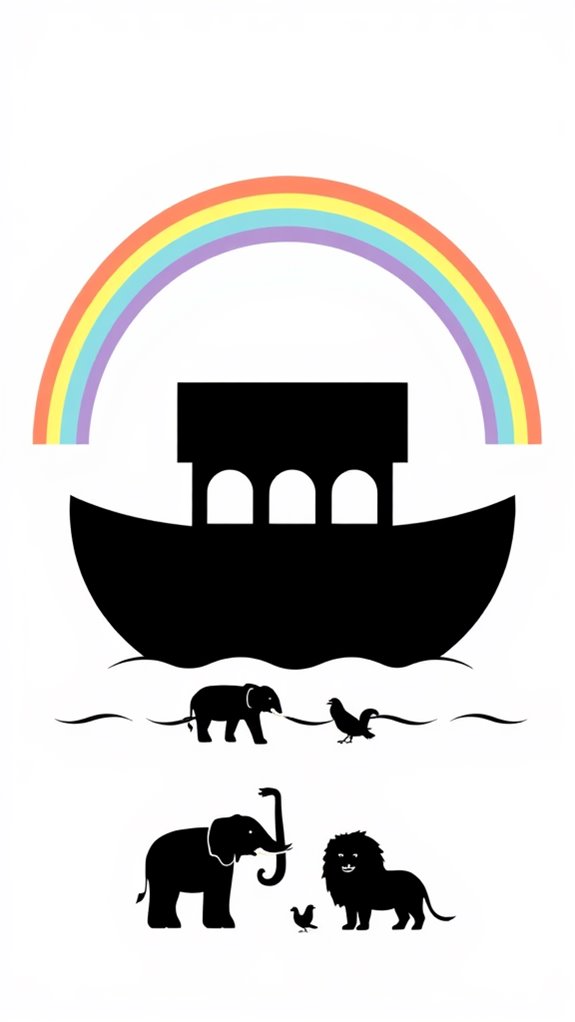 noah s simple rainbow silhouette