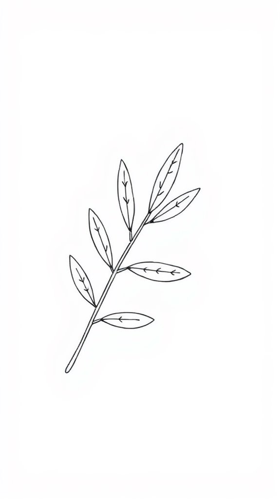 olive branch coloring page