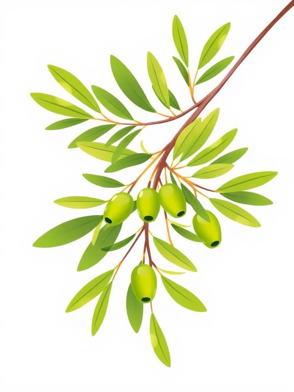 olive branch graphic illustration